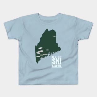 The Ski Resorts of Maine Kids T-Shirt